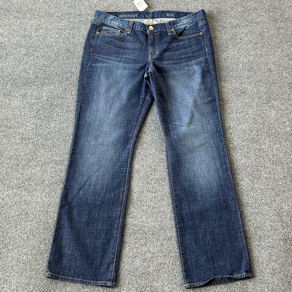 JCrew  Jeans Womens 32S Boot Cut Medium Wash Stretch Denim USA‎ Made 34x30 New